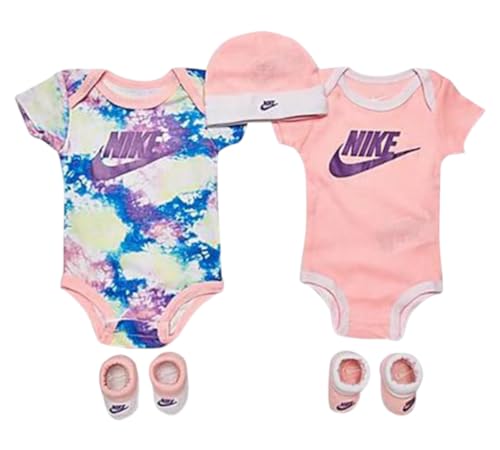 Nike 5Pc Aop Tie Dye Set Infant/Toddler Clothing Set Size 0-6M, Color: Arctic Punch-Pink (NN0794682)