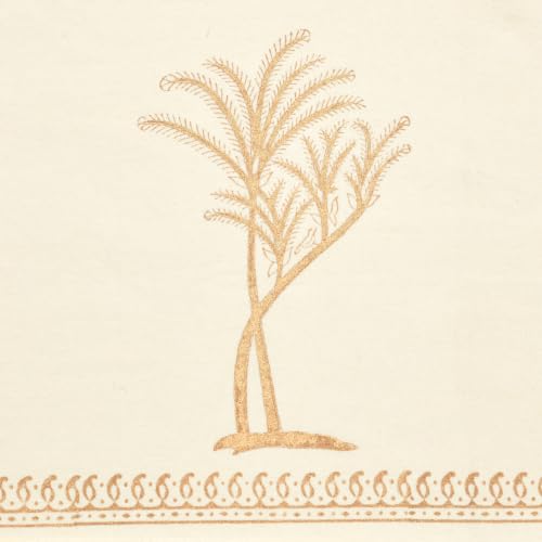 Image of BLOCKS OF INDIA Hand Block Printed Cotton Table Runner, Mat and Napkin Set for Center /Dining Table