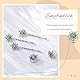 Xinnun 5 Stück Traditionelles Strass Edelweiß Haarschmuck Elegante Trachtenschmuck Damen Wellenform Haarspange Federklemmen für Bayerisch Bierfest Dirndlschmuck Trachten Dirndl Accessoires(Grün)
