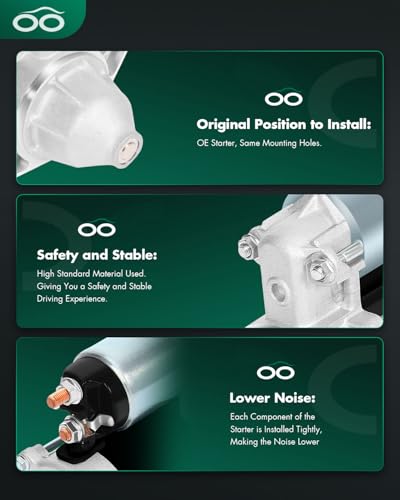 Image of SCITOO Starters New Compatible for Cub Cadet Tractors - Garden 2086 1996 1997 for John Deere Tractors - Farm 425 Tractors - Lawn 425 /445 93-On for Kawasaki Small Engines Various Models 18012N