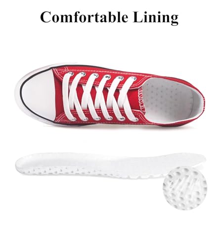 Canvas Shoes for Women Casual Low Top Sneakers, Womens Fashion Classic Lace Up Walking Shoes for Everyday Wear2