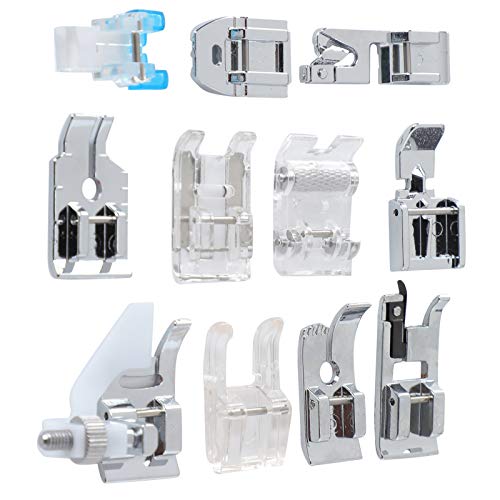 Set 11 Pzs Pies Prensatelas Para Máquina De Coser Acero miniatura 3