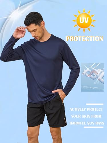 5 Pack Mens Long Sleeve Shirts Quick Dry Moisture Wicking Athletic Running Gym Workout T Shirts3