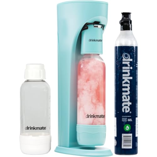 Drinkmate OmniFizz Sparkling Water and Soda Maker, Carbonates Any Drink, Special Bundle - Includes 60L CO2 Cylinder, Two Carbonation Bottles, and Fizz Infuser (Arctic Blue) Drinkmate OmniFizz Sparkling Water and Soda Maker, Carbonates Any Drink, Special Bundle - Includes 60L CO2 Cylinder, Two Carbonation Bottles, and Fizz Infuser (Arctic Blue)