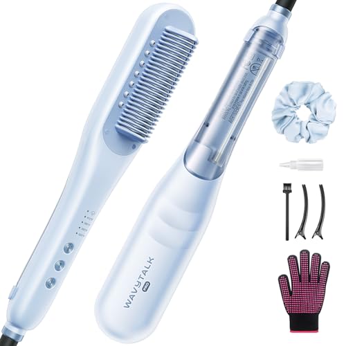 Wavytalk Pro Steam Hair Straightener Brush β 3-in-1 Blue