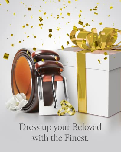 Genuine Leather Dress Belts For Men - Mens Belt For Suits With Single Prong Buckle - Designed in the USA4