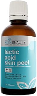 LACTIC Acid 70% Skin Chemical Peel- Alpha Hydroxy (AHA) For Acne, Skin Brightening, Wrinkles, Dry Skin, Age Spots, Uneven Skin Tone, Melasma & More (from Skin Beauty Solutions) -4oz/120ml