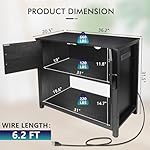 40 Gallon Tank Stand with Cabinet and Power Outlets, Heavy Duty Metal Aquarium Stand for 40-50 Gallon Breeder Tank, Turtle Tank, Double Terrarium Stand, 660LBS Capacity, Black - Image 4