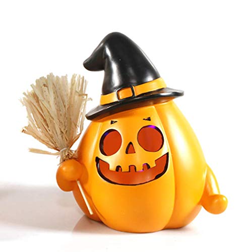 Preisvergleich Produktbild Gartenleuchten, Kürbislaternen-Bar KTV Ghost Festival Lichtdekoration Harz Sparschwein Halloween Requisiten, Schwarz