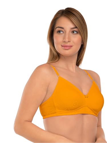 Image of DAISY DEE Women's Girls Cotton Non-Padded Wirefree Seamless Full Coverage Comfortfit Everyday Use T-Shirt Bra - NDSZN