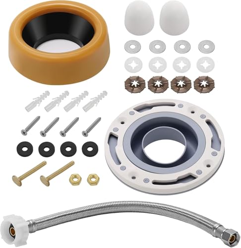 Kit de reparación de brida de inodoro rota con conector flexible trenzado