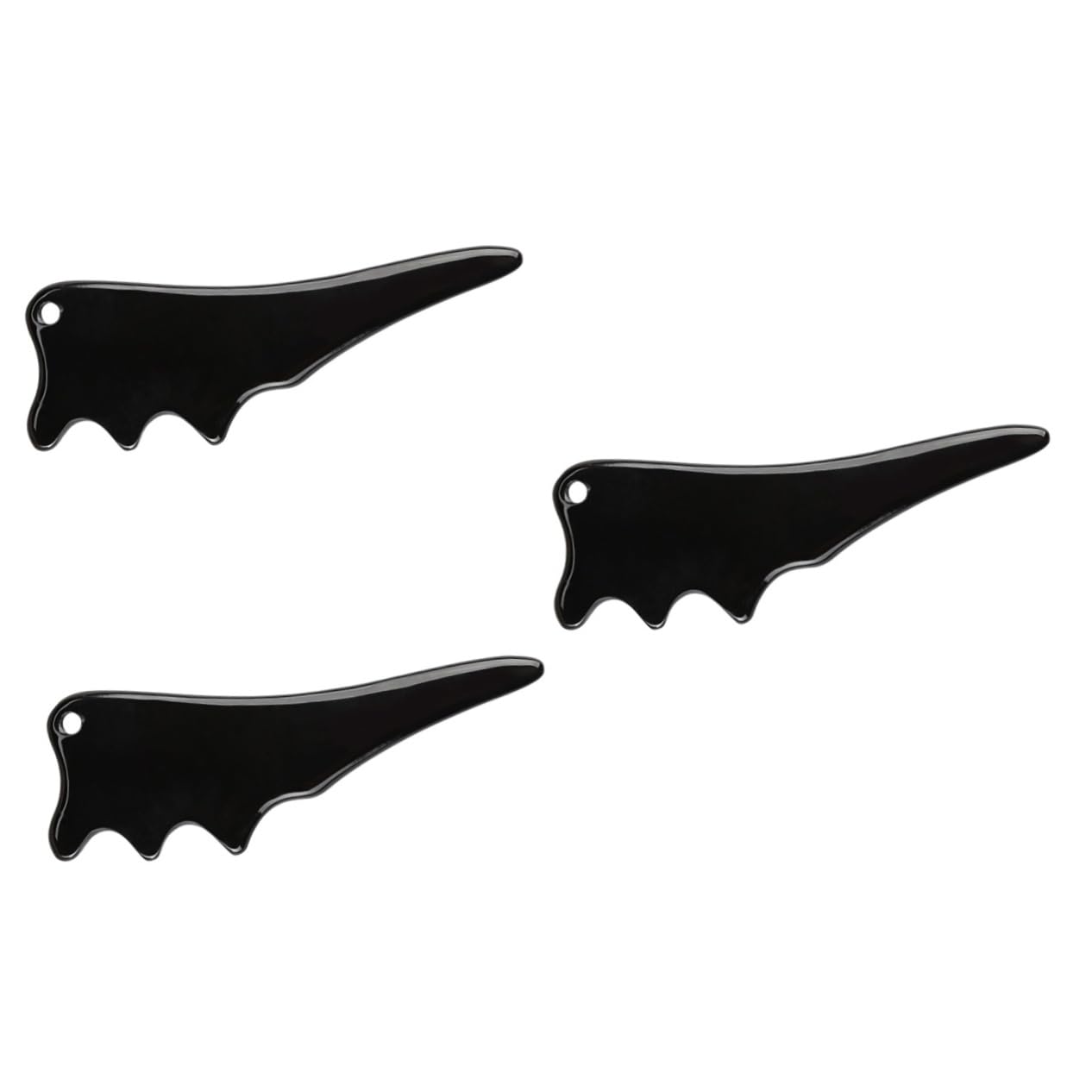Healvian 3 Pezzi Di Strumento Terapeutico Gua Sha in Corno Di Bovino Naturale Per Viso Collo E Schiena Con Motivo A Per Massaggio Del Cuoio Capelluto E Spa