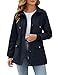 Tuopuda Übergangsjacke Damen Jacke Outdoor Kurzmantel Frühjahr Elegant Frühjahrsjacke Winterjacke Parka Militär Jacken Anorak Utility hohe Taille Drawstring, Marine, L