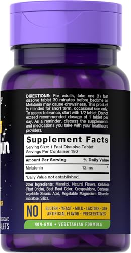 Carlyle Melatonin 12 mg Fast Dissolve Tablets