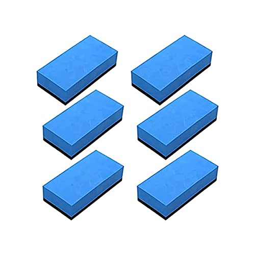 6個入り コーティング剤 塗布用 スポンジ 2層 スポンジ 縦長 クロス 自動車 水回り 研磨専用パッド 塗布専用スポンジ フェルト スポンジ コンパウンド ガラス 窓ガラス 鏡 研磨 磨き 水垢 汚れ 洗車 車 6点セット (6個入り)