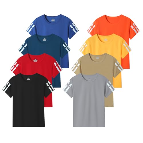 Kids' Short-Sleeve T-Shirt Dry Fit Athletic Shirts for Boys & Girls 4–14-Year-Olds