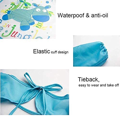 CHILDCHIC-Full-Sleeves-Feeding-Bib-Apron-for-Babies-Washable-Waterproof-Reusable-Non-Messy-Easy-Cleaning-Quick-Dry-No-Bad-Odour-Adjustable-Neckline-For-Kids-Toddler