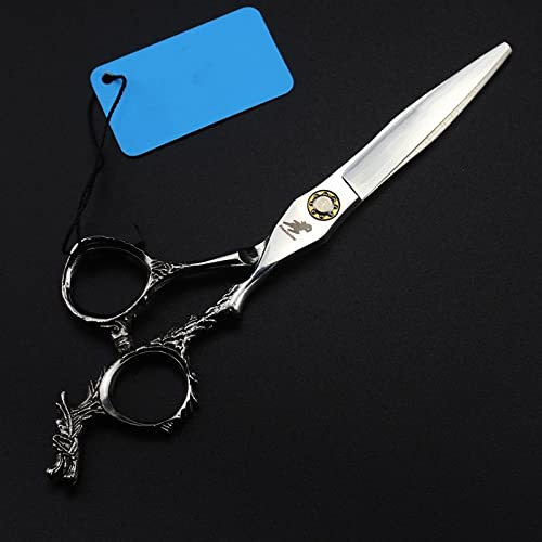 Hair Cutting Scissors, Professional 6 inch cutting scissors beauty salon thinning and straight shears barber scissor tool stainless steel BY ZZYY (Color : Straight scissor)