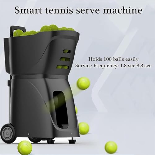 Máquina de pelotas de tenis con alta capacidad y batería de larga duración, control remoto inteligente y alimentación automática para práctica y entrenamiento