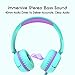 IMYB V1 Kids Headphones, Wired Stereo Foldable Tangle-Free 3.5mm Adjustable On-Ear Headphones for Kids for School/Toddlers/Childrens/Teens/Boys/Girls/Ipad/Tablet/Kindle/Phones/Travel/Plane (Green)