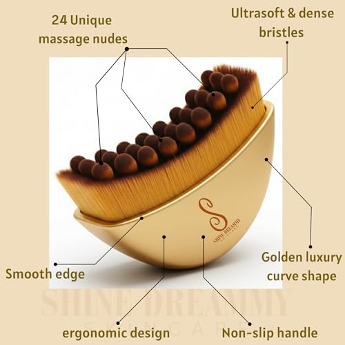 Image of Lymphatic Contour Face Brush-Instruction Included-for Facial Sculpting. Anti-Puffiness, Detox & Lift, Improves Skin Glow & Absorption. Guasha Depuff Lift Brush for Face Neck Chin Massage Tool
