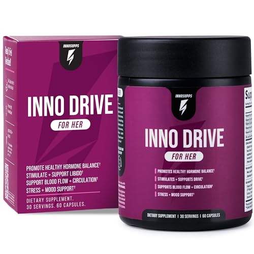 InnoSupps Inno Drive for Her - Hormone Balance Support for Women - Supports Libido Energy & Mood - Ashwagandha Maca & Shatavari Supplement - 60 Capsules 30 Servings