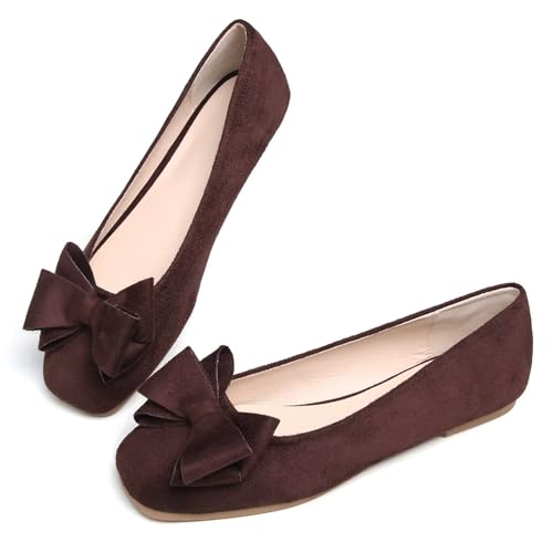 Image of Dear Time Women's Flats Shoes Bowknot Dressy Ballets Loafers Wedding Business Casual Walking Shoes