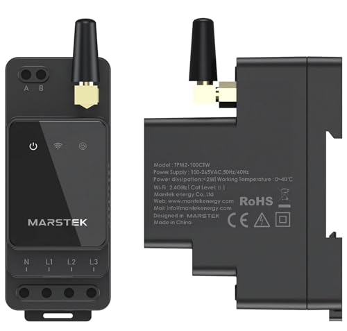 MARSTEK CT002 Smart Meter Echtzeit-Energiemonitor mit WLAN & Bluetooth 10 Jahre Garantie Einfache Installation Kompatibel mit Marstek 2500D & Jupiter Serie