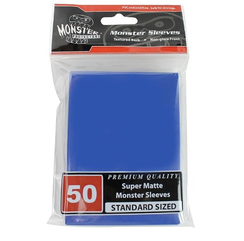 MONSTER PROTECTORSSleeves Sleeves - Standard Size Super Matte - BLUE (Fits MTG Magic the Gathering and Other Standard Sized Gaming Cards)