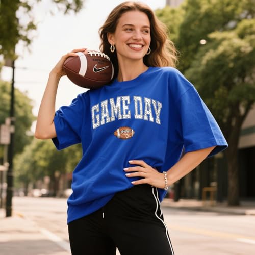 Image of Game Day Shirt Women Football Mom T-Shirt Bow Tshirt