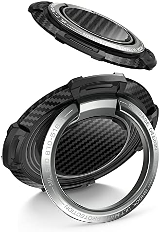 SUPCASE Cell Phone Ring Holder, 360° Rotation & 180° Flip Universal Phone Ring Stand with Metal Phone Grip Compatible for Magnetic Car Mount (Black)