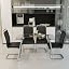 Glass Table+modern Black Chair