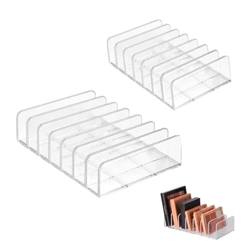 ArrErr 14 Slots Universal Multi Device Organizer Dock Space-Saving Acrylic Clear Multi Phone Stand Holder Divider for iPhone Portable External Hard Drive HDD Phone Cases External CD/DVD Drive