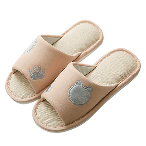 Zapatillas Chica Moda Ropa de Cama Antideslizantes Piso de Madera Mujer Primavera y otoño HUYP (Size : 36)