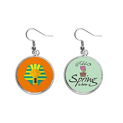 Pendientes de faraón egipcio con colgante abstracto de primavera para mujer