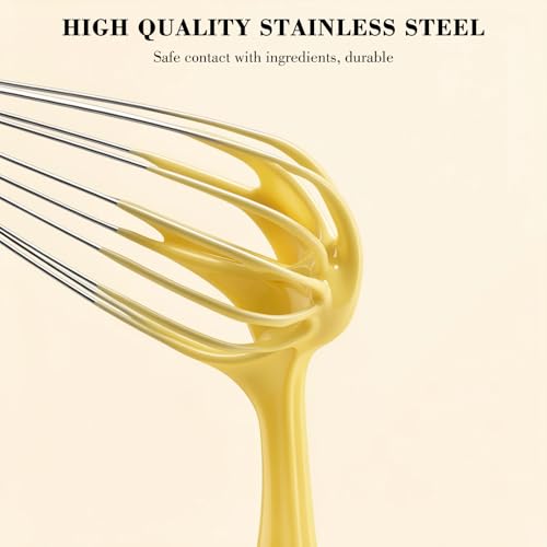 Image of NileHome Stainless Steel Whisk 10 inch Kitchen Whisk Wisking Tool Kitchen Wisk Wire Whisks for Cooking, Whisking, Blending, Beating, Stirring