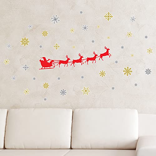 Vinilos Decorativos Navidad Santa's Sleigh 60x30 cm miniatura 2