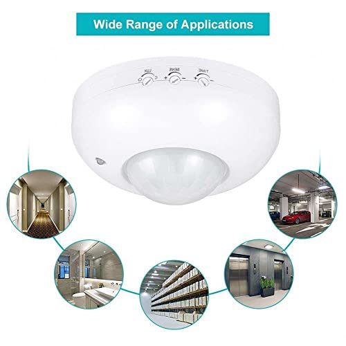 Image of LEYDEN BC-805B, 220VAC, 1200 Watt, 360 Degree PIR Motion Sensor Light Switch Ceiling Mounted with Adjustable LUX, Sensitivity & Time (Pack of 2)