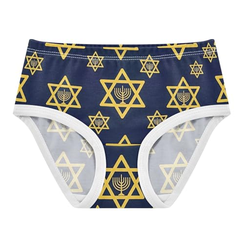 Designer Toddler Underwear Floral 4t Cotton Panties Little Girl Yellow Star Hanukkah Blue Briefs Girls Undies