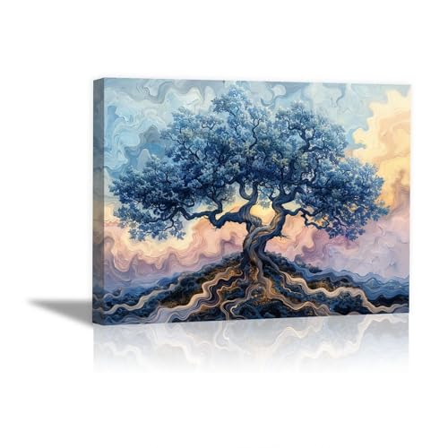 Tableau Arbre de Vie JOSUE pour habiller un grand mur vide de salon