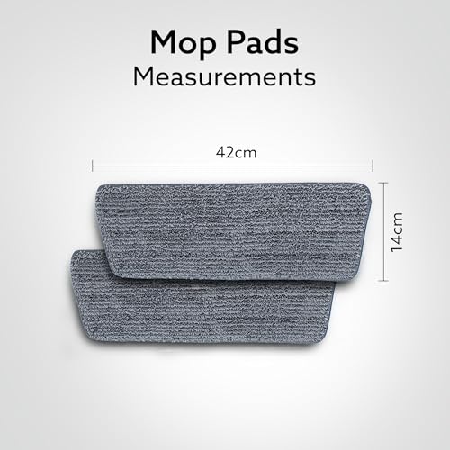 Image of AGARO Delite Spray Mop Refill Set, 2 Pcs, Microfiber Pads, for Tiles, Kitchen, Detachable Pad, Compatible with AGARO Delite Spray Mop