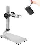 Aluminum Alloy Stand for USB/WiFi/LCD Digital Microscope Camera, Cainda Universal Metal Stand Holder