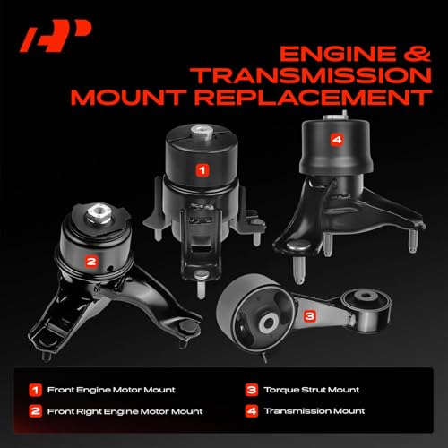 A-Premium 4PCS Engine Motor Mount and Transmission Mount and Torque Strut Mount Set Compatible with Toyota Camry LE SE XLE 2002 2003 2004 2005 2006 V6 3.0L Sedan, Automatic Transmission by A-Premium - Image 3