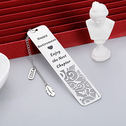 2023 Retirement Gifts For Women Men Happy Retirement Bookmarks For Women Coworkers Goodbye Farewell Employee Appreciation Gift For Retired Boss Lady Teacher Graduation Birthday Valentines Day Present #TOP2