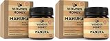 Wonder Honey Roher Manuka-Honig MGO 550+ | Unpasteurisiert, Rückverfolgbar, Nicht-GMO, Ohne Pestizide, Abgefüllt in Neuseeland | 250g (Packung mit 2)