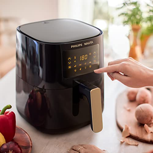 Fritadeira Airfryer Conectada c/Alexa, Philips Walita, Preta, 4.1L, 110V, 1400W - RI9255/81