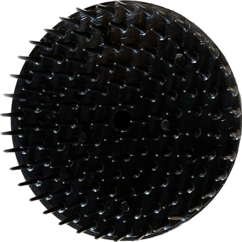 Brush Head Massage Hair Brush - Black, Red, Diameter 7.5 cm - Image 3