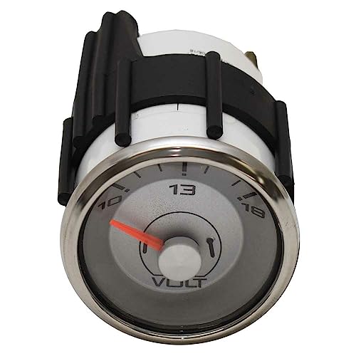 Faria Boat 10-18 Voltage Gauge VBC616A | 2 Inch Silver Contour SS