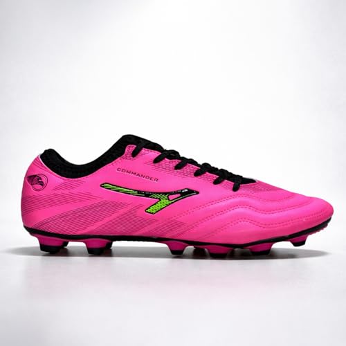 Image of Anza Semi Ankle Support Football Boot, Pink, Lightweight and Durable Material,Soccer Shoe, Football Stud