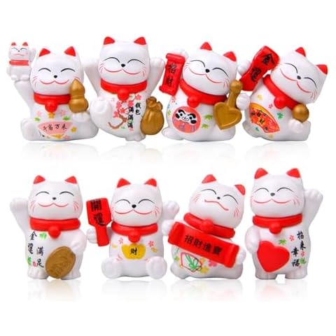 HERCHR Mini Figurines de Chat Maneki Neko Cover